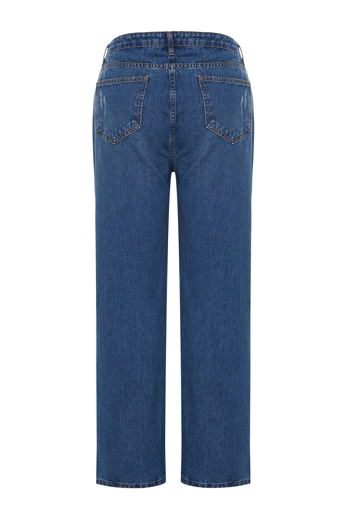 Trendyol Curve  Hellblaue, weit geschnittene Jeans mit hoher Taille TBBAW24CJ00069