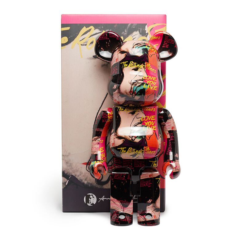 Medicom Bearbrick Andy Warhol xTheRollingStonesLoveYouLive 1000% multicolor