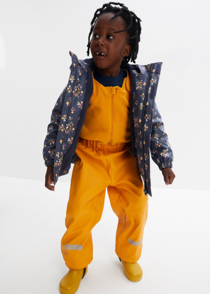 Kinder Thermo Regenjacke mit Blumenprint