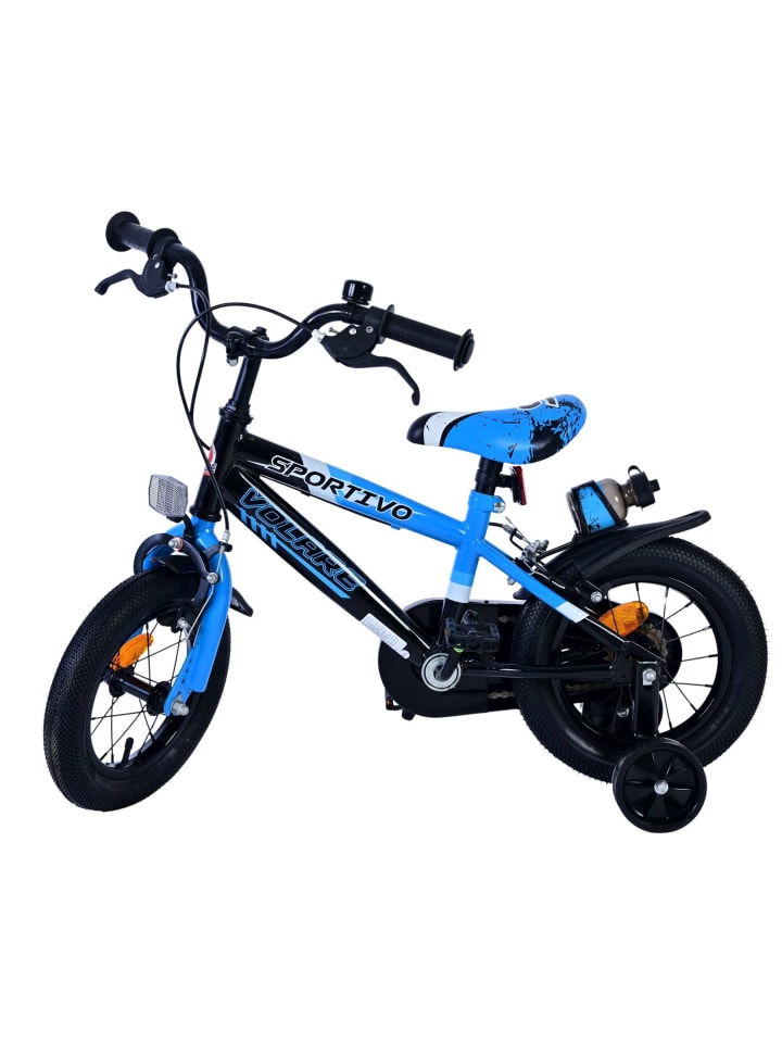 Volare Kinderfahrrad Sportivo für Jungen 12 Zoll Kinderrad Schwarz Blau 3 Jahre günstig kaufen onesize
