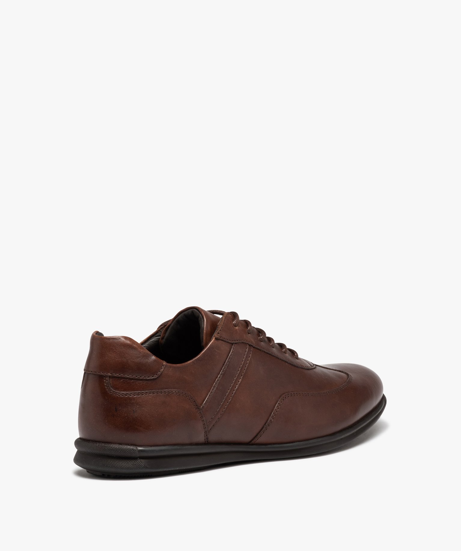 Derbies homme confort dessus en cuir uni marron | GEMO