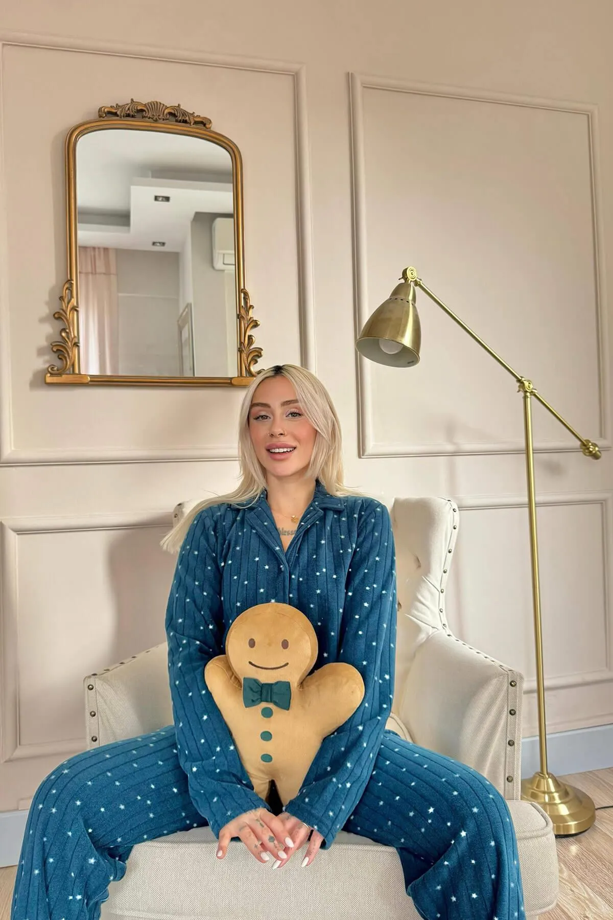 Pijamaevi  Pyjama set - Blau - Print