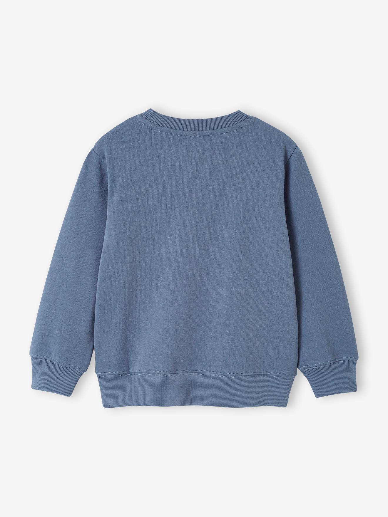 Vertbaudet Jungen Sweatshirt mit Print BASIC Oeko-Tex - beige meliert