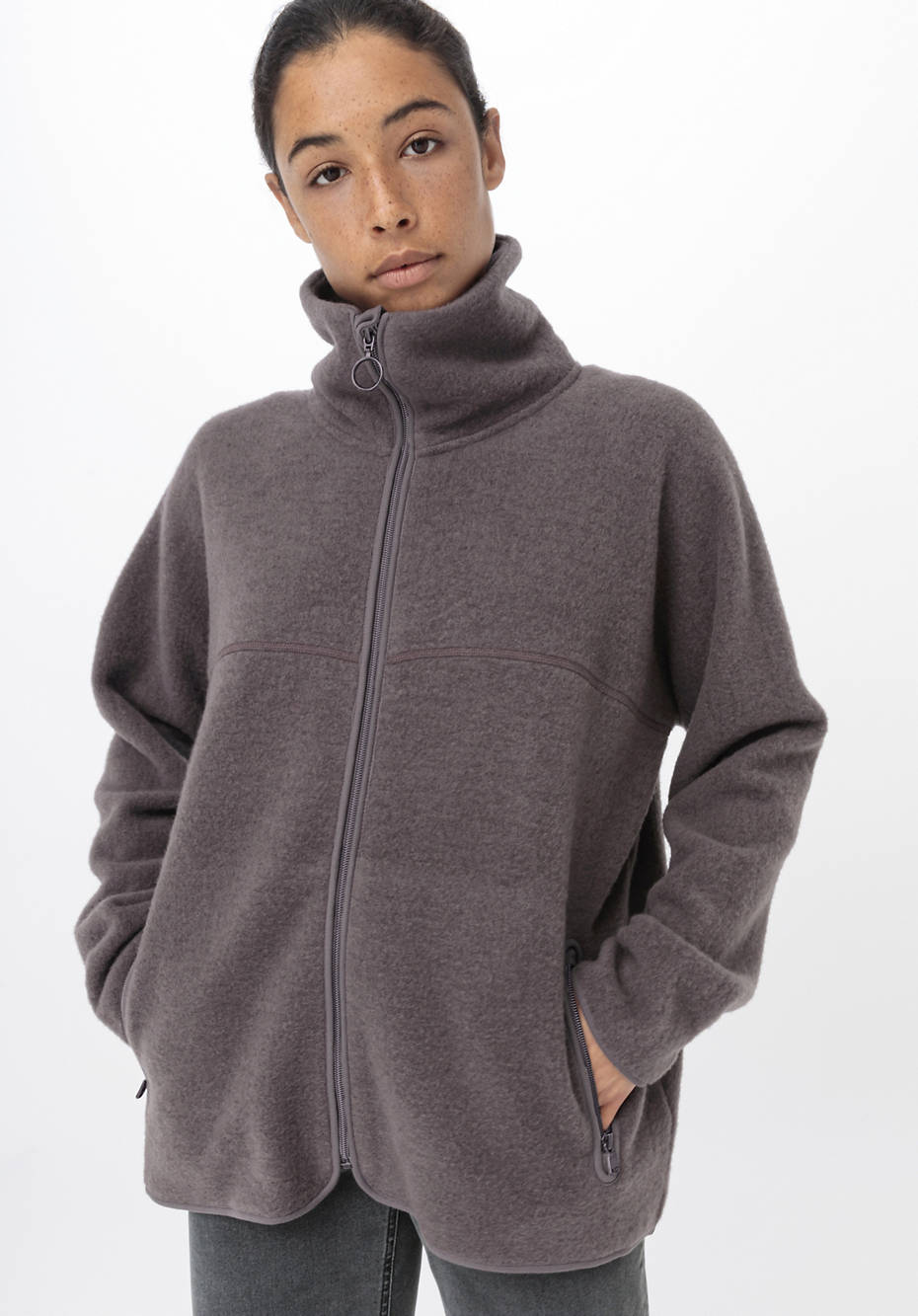 Wollfleece Jacke aus reiner Bio-Merinowolle