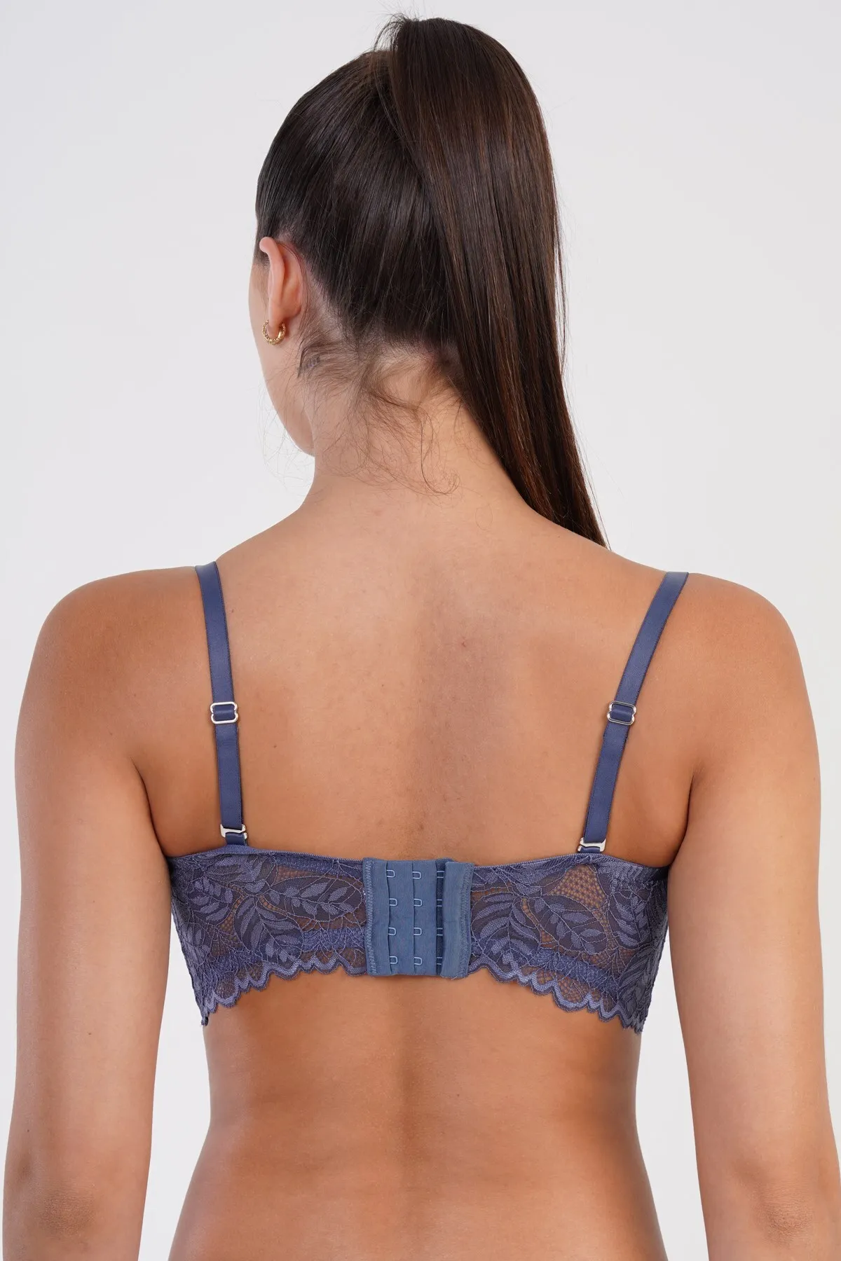 C&City  Unterstützter trägerloser Bralette-BH C13022 Blau