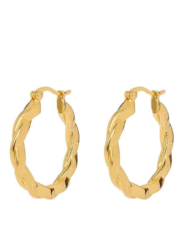 Anna + Nina Large Twisted Earrings Gilded