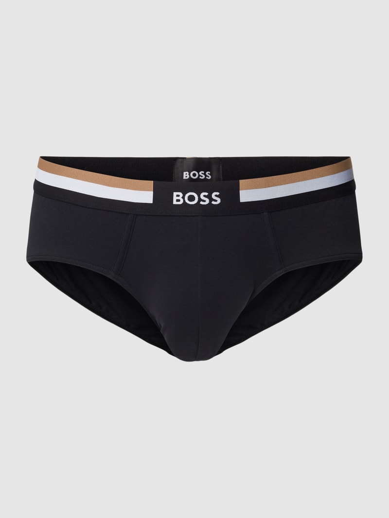 Slip mit Logo-Bund Modell 'Motion' in schwarz
