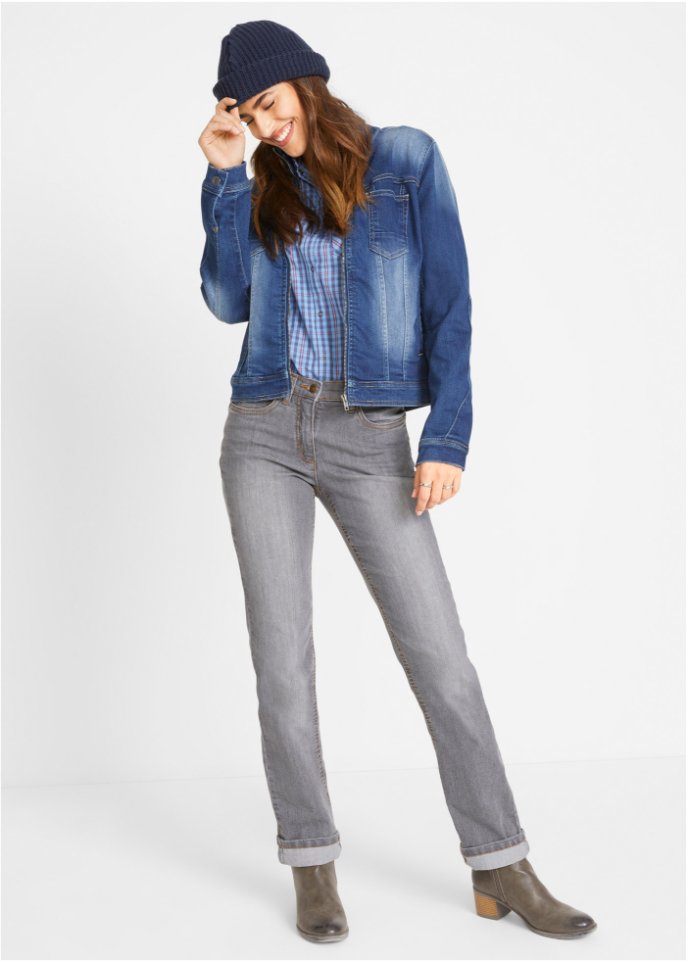 Komfort-Stretch-Jeans, Straight