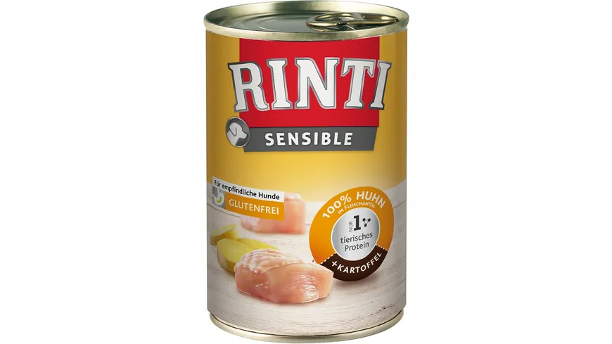 RINTI Hundenassfutter Sensible Huhn + Kartoffel 400 g