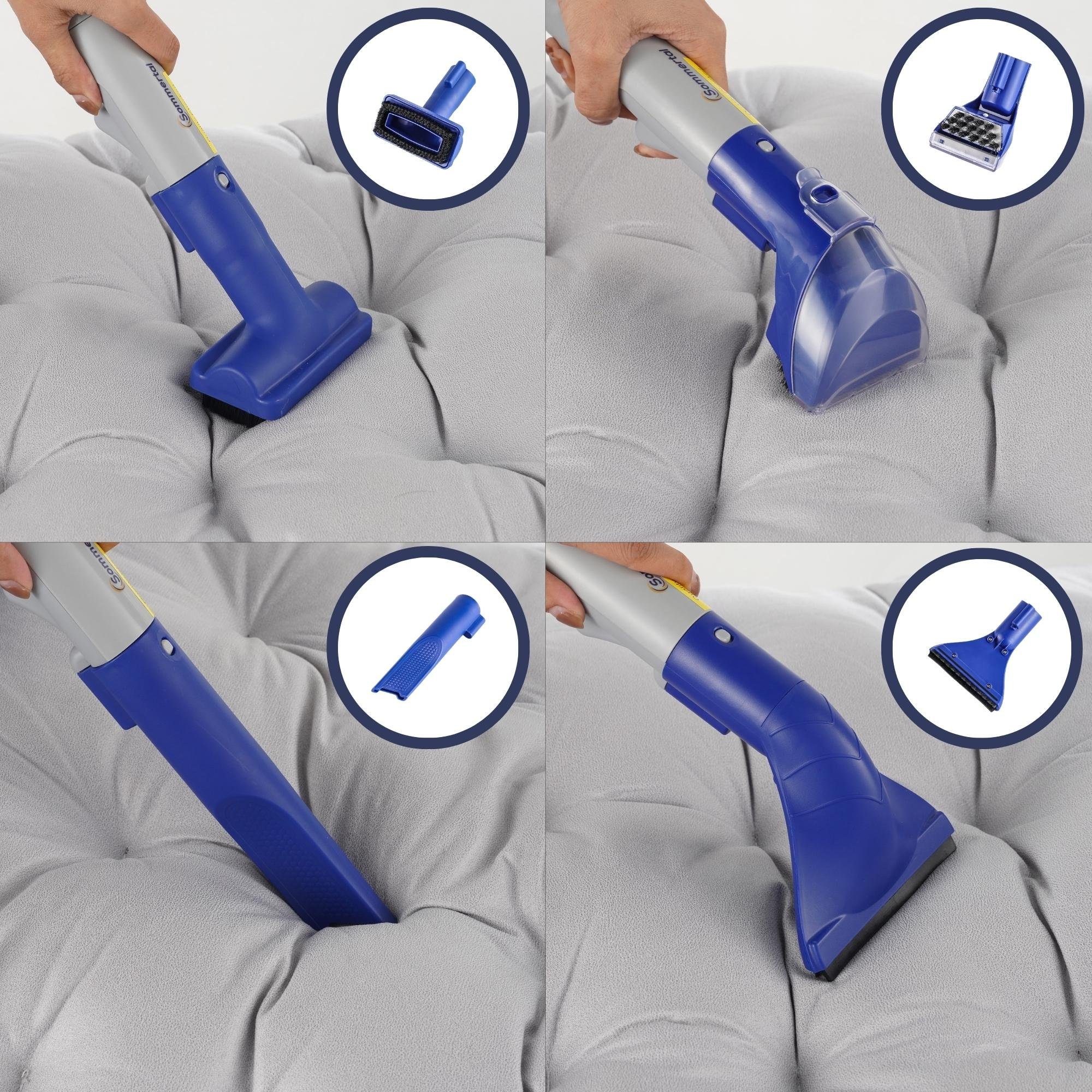 Sommertal Teppichreinigungsgerät SOMMERTAL CompactCleaner WS450 5in1, Gerät für Teppiche, Treppen, Polster, Sofa, Auto, Tiere, Flecken