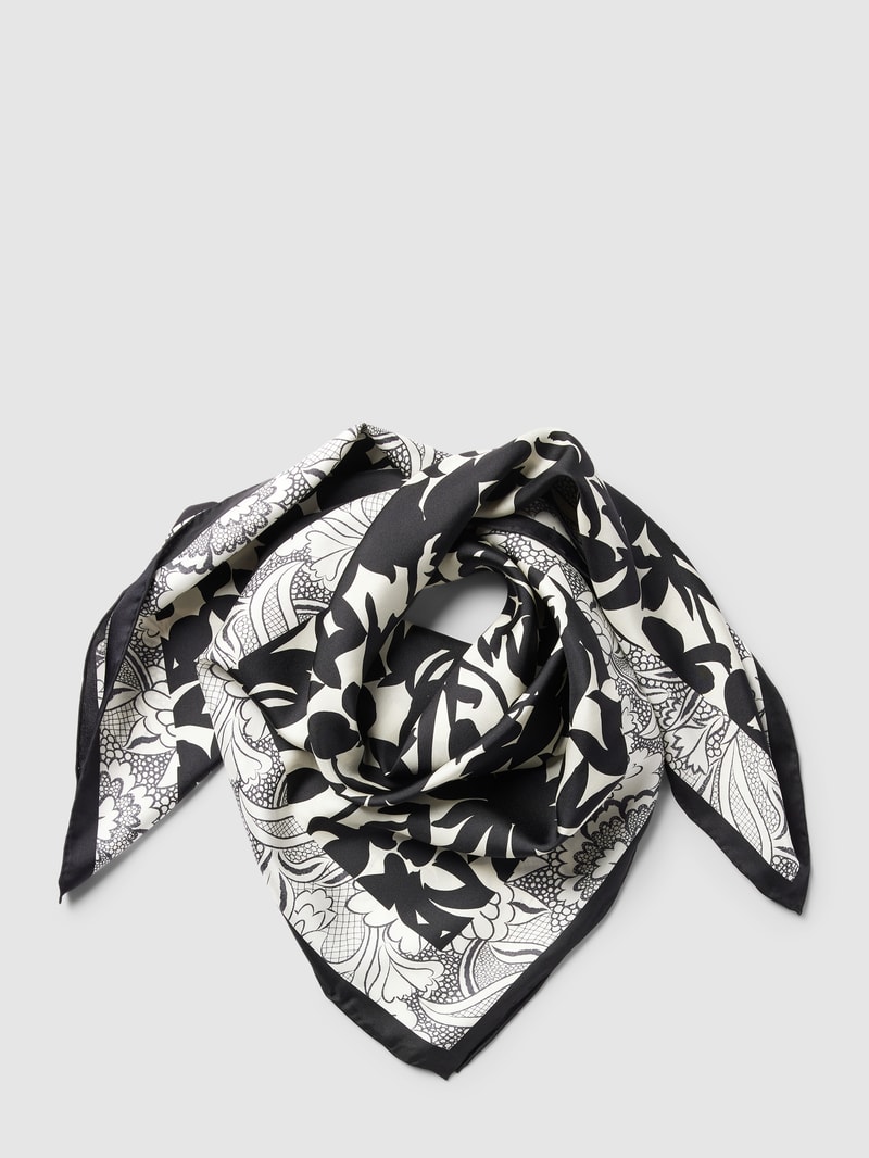 Schal mit Allover-Muster Modell 'ONESTO' in schwarz