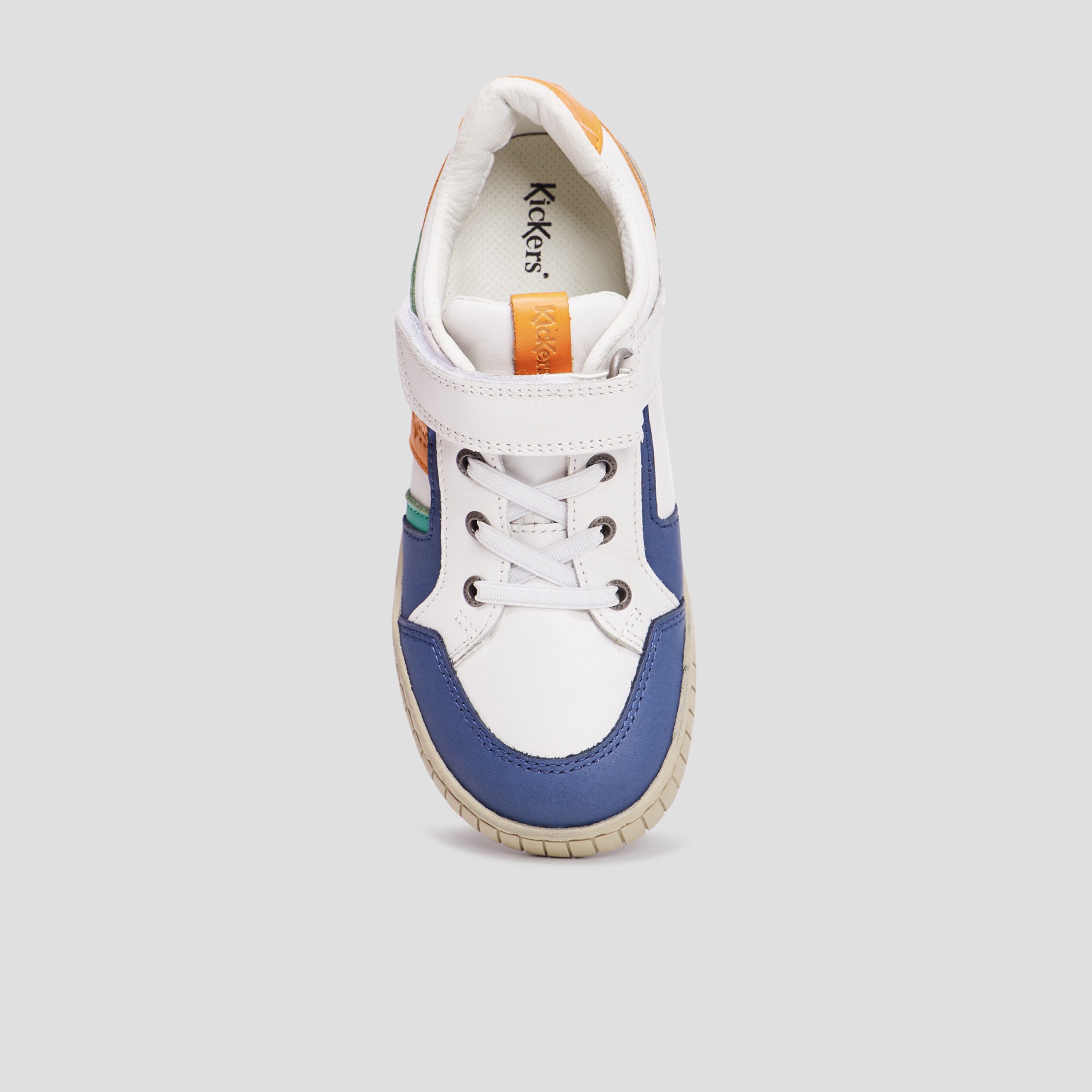 Tennis basses en cuir Kickers Windo blanc garçon | La Halle