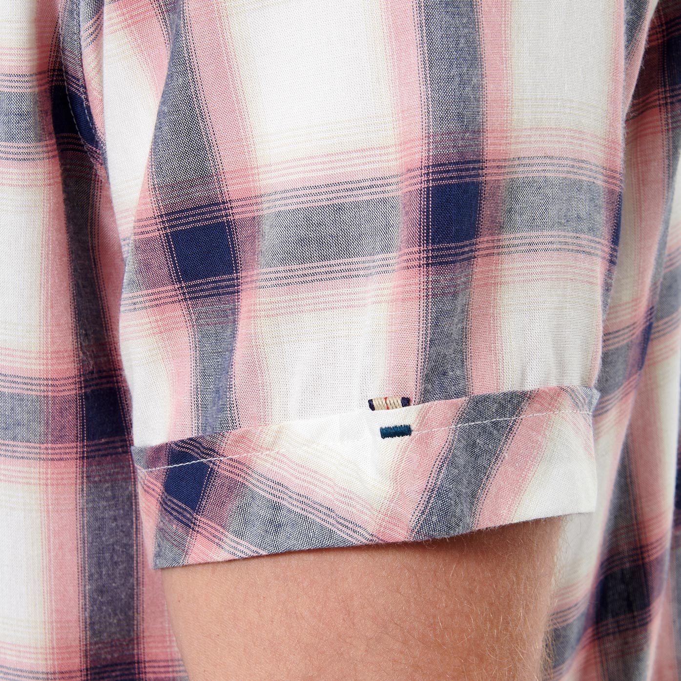 MOBY   Chemise rose à carreaux Homme