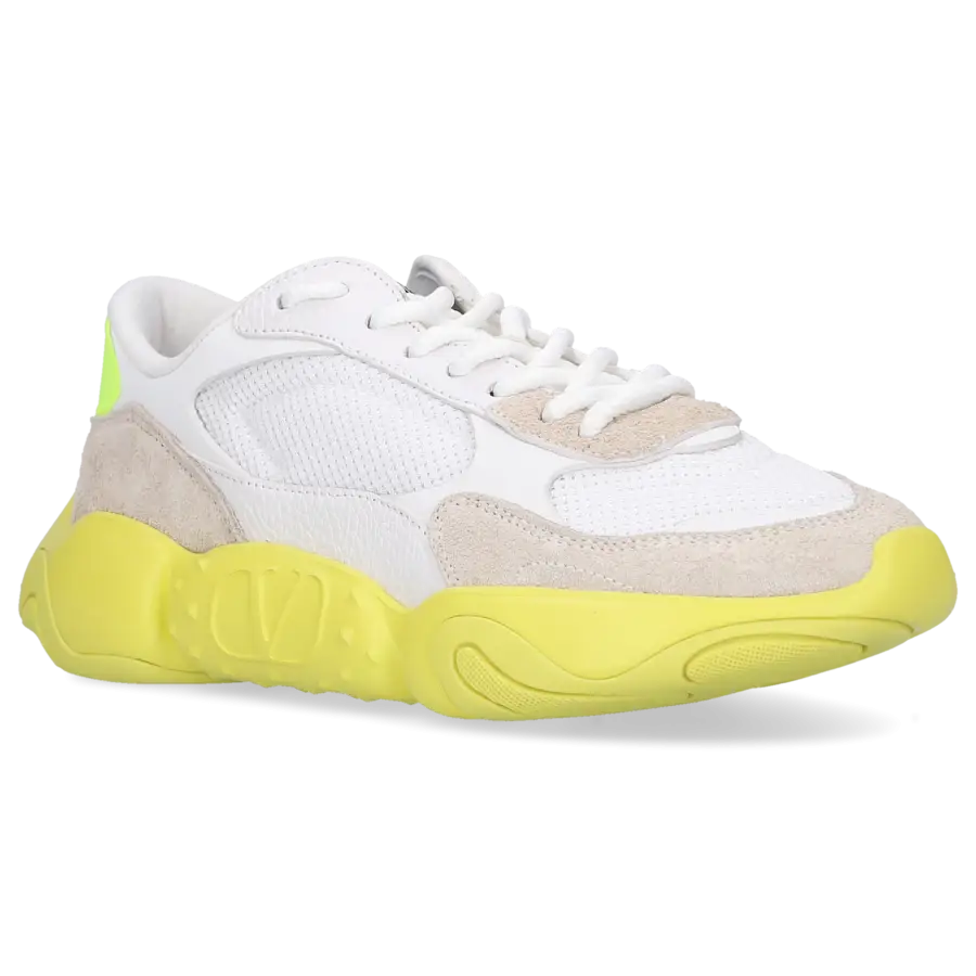 Valentino Garavani - Sneaker low BUBBLEBACK Veloursleder - gelb