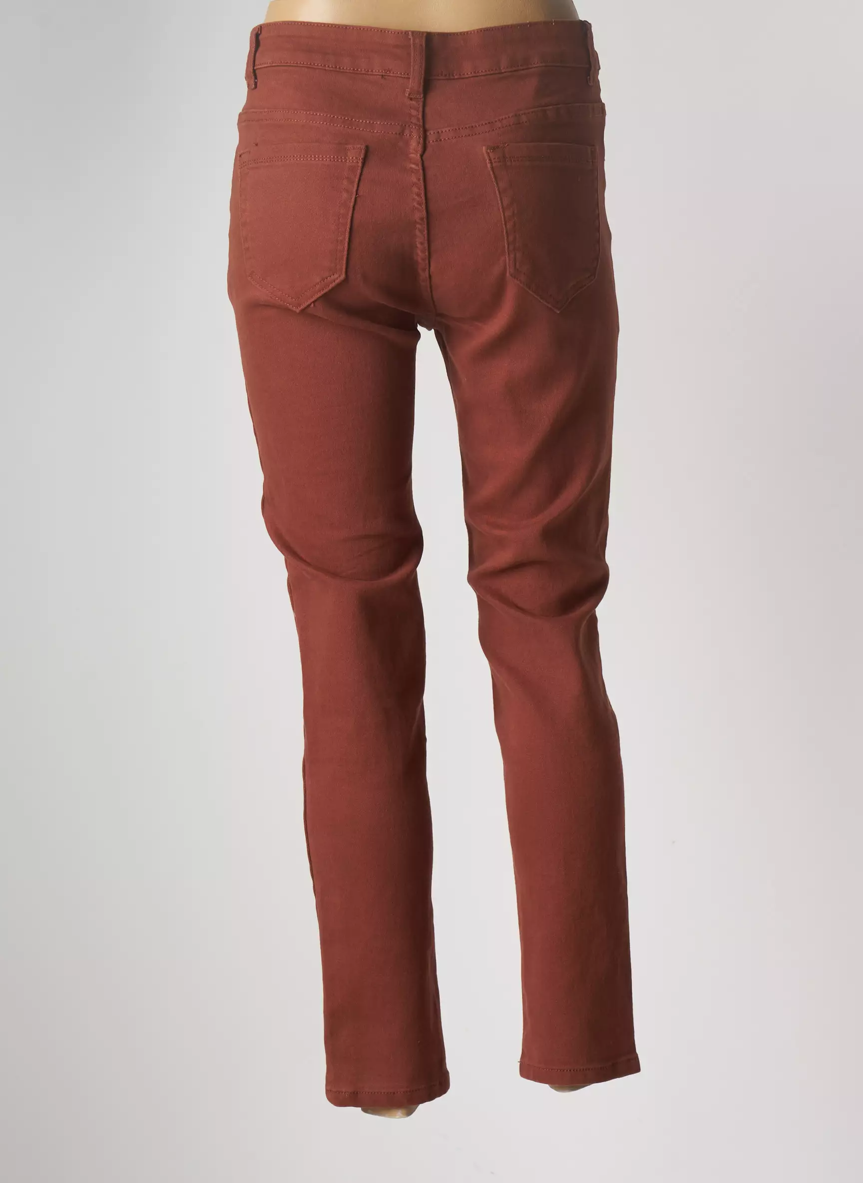 Multiples Pantalons Slim Femme couleur marron