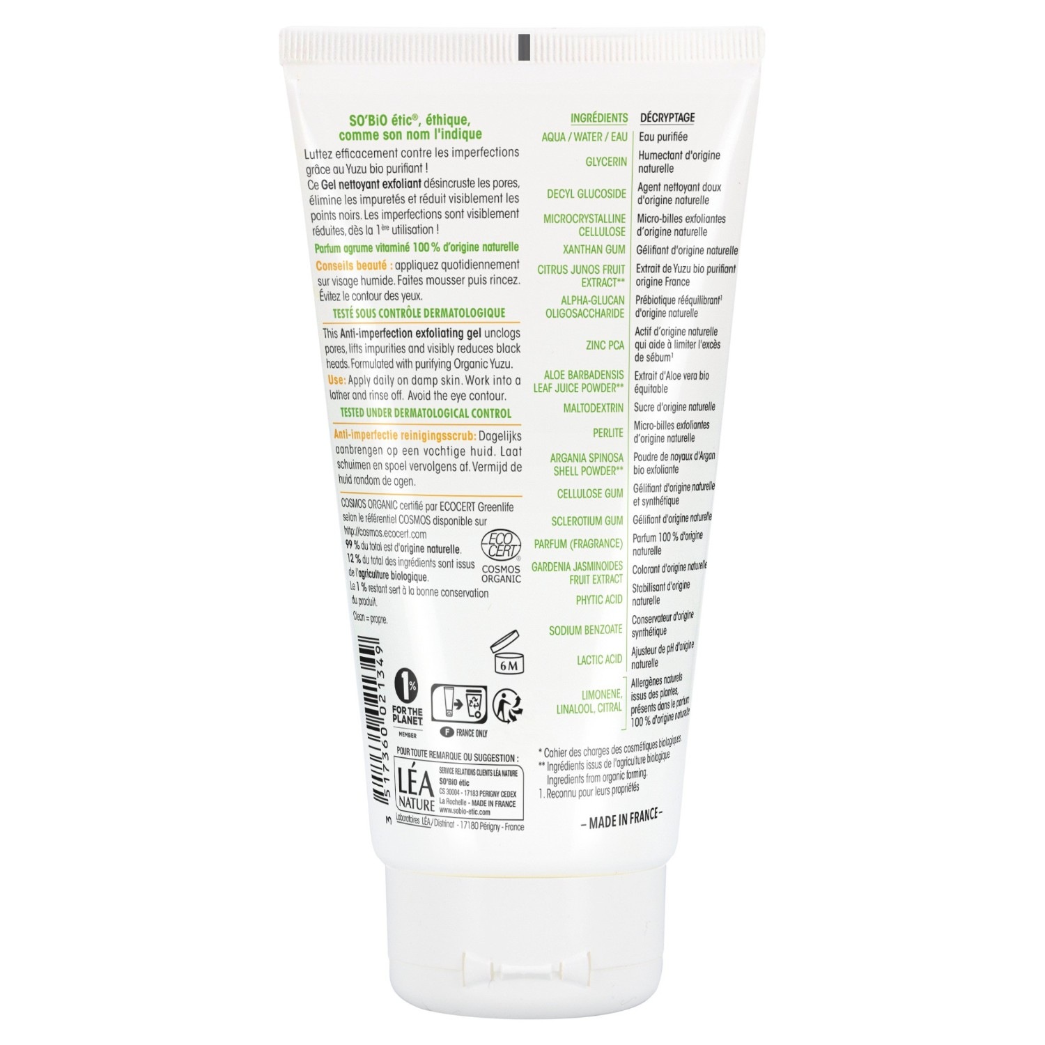 SO BiO étic gel piling protiv nepravilnosti, Clean'Yuzu