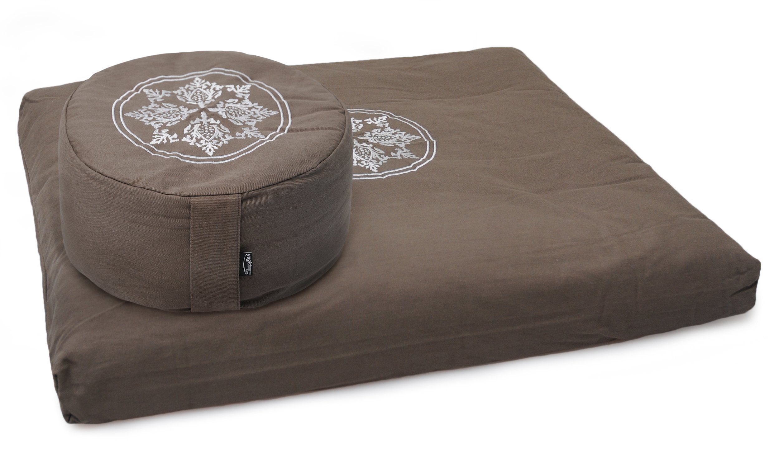 Yogishop Meditationskissen Meditation Set Vintage, Meditationsset bestehend aus Futon und Kissen