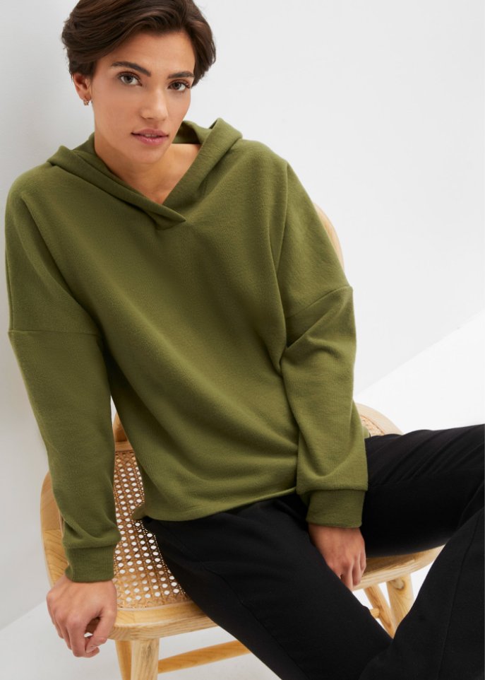 Sweatshirt in Strickoptik