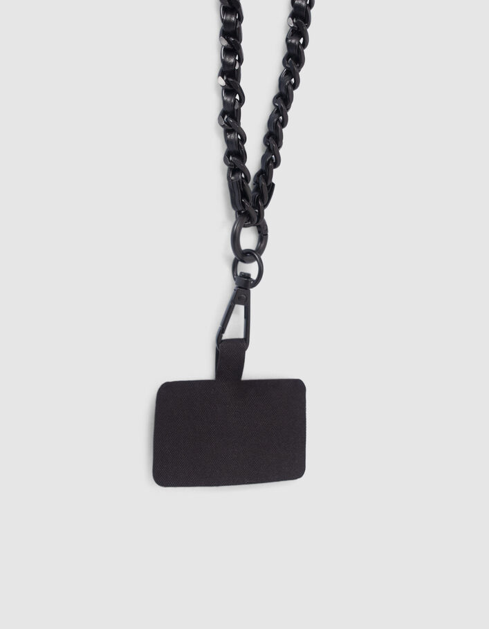 Chaîne-bijou noire pour téléphone Femme