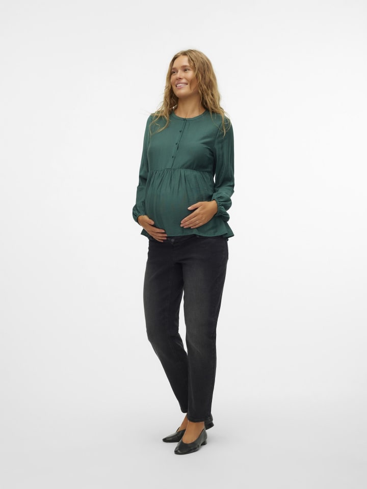 Vero Moda Mom Fit Umstandsjeans in Black Denim günstig kaufen