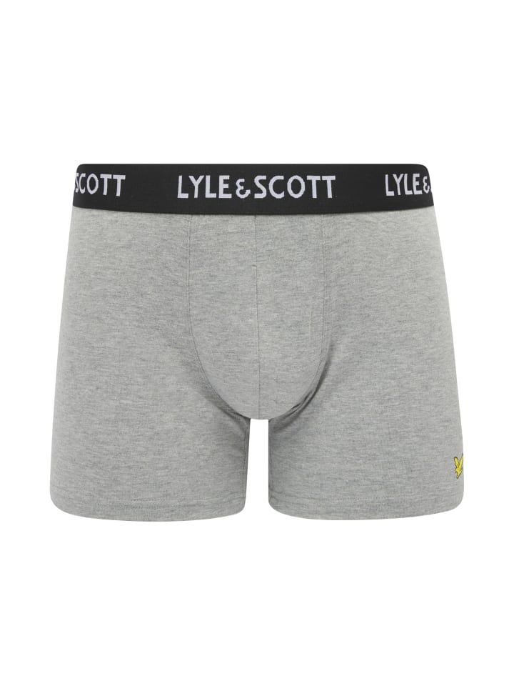 Lyle & Scott Trunks 3-Er Set in Meliertes Grau/Dunkelgrün/Schwarz günstig kaufen