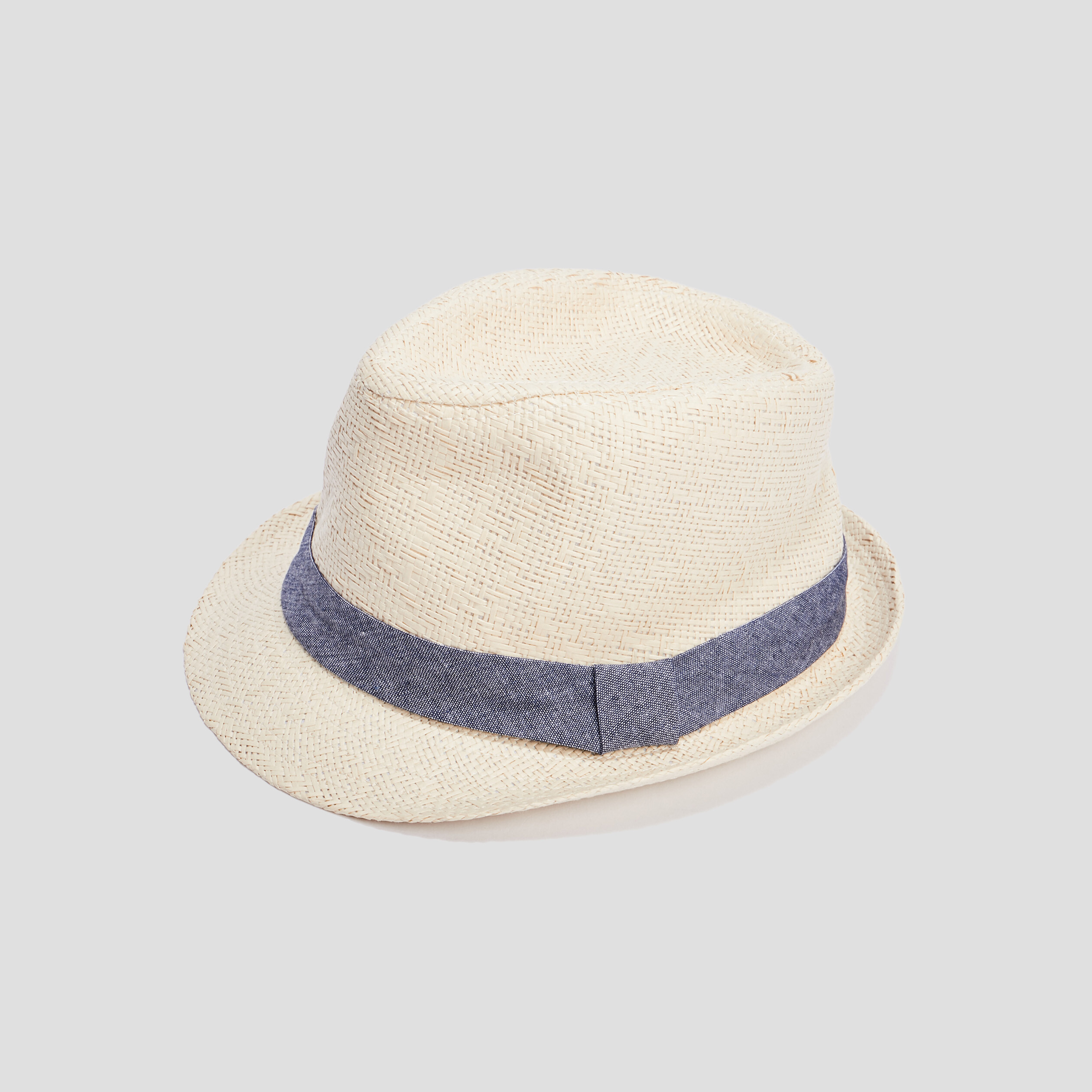 Chapeau trilby avec ruban beige garçon | La Halle