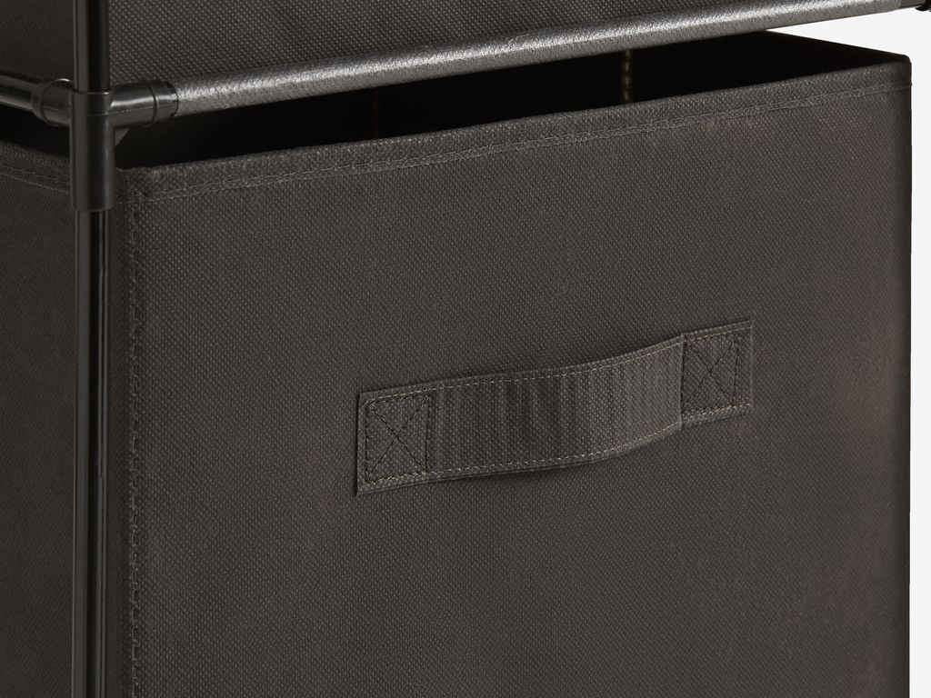 DAMHUS DAMHUS cabinet with 3 boxes, black and gray