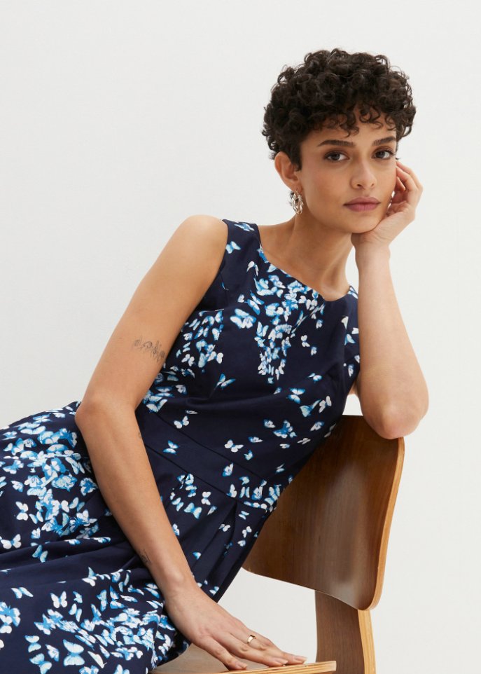 Kleid mit Schmetterlingsdruck