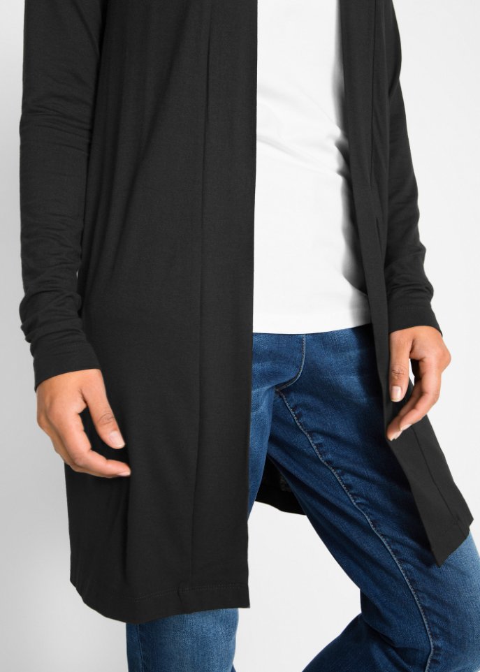 Leichte Long-Shirtjacke, langarm
