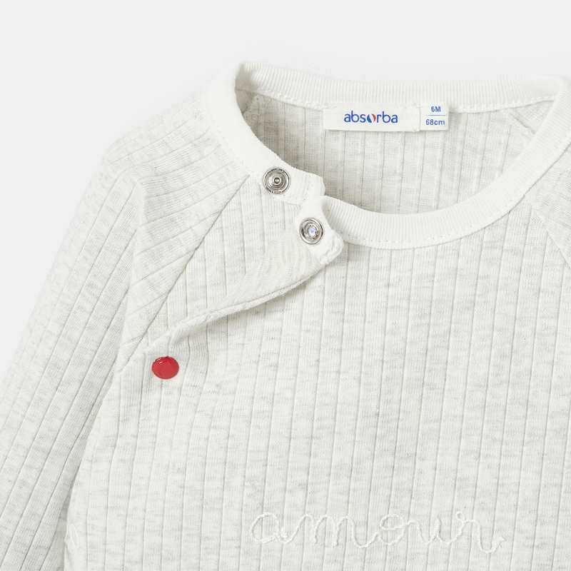 Combinaison en jersey côtelé blanc mixte Absorba