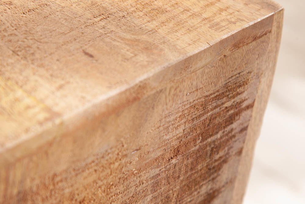 riess-ambiente Beistelltisch S 60cm natur, Massivholz · variabel stellbar · Handarbeit · Mangoholz