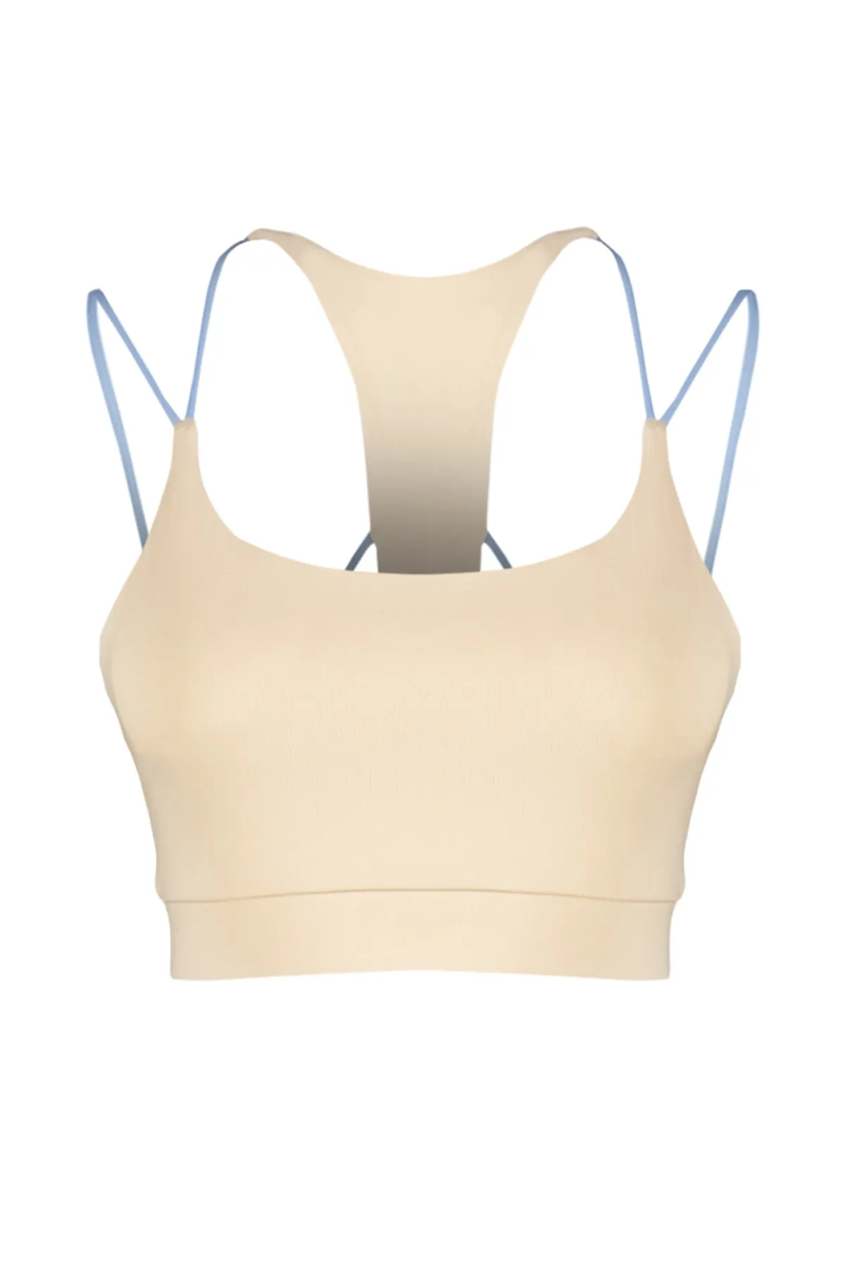 Trendyol Collection  Ecrufarbener Strick-Sport-BH mit Stütz-/Styling-Rücken und Seilträgern THMSS23SS00038