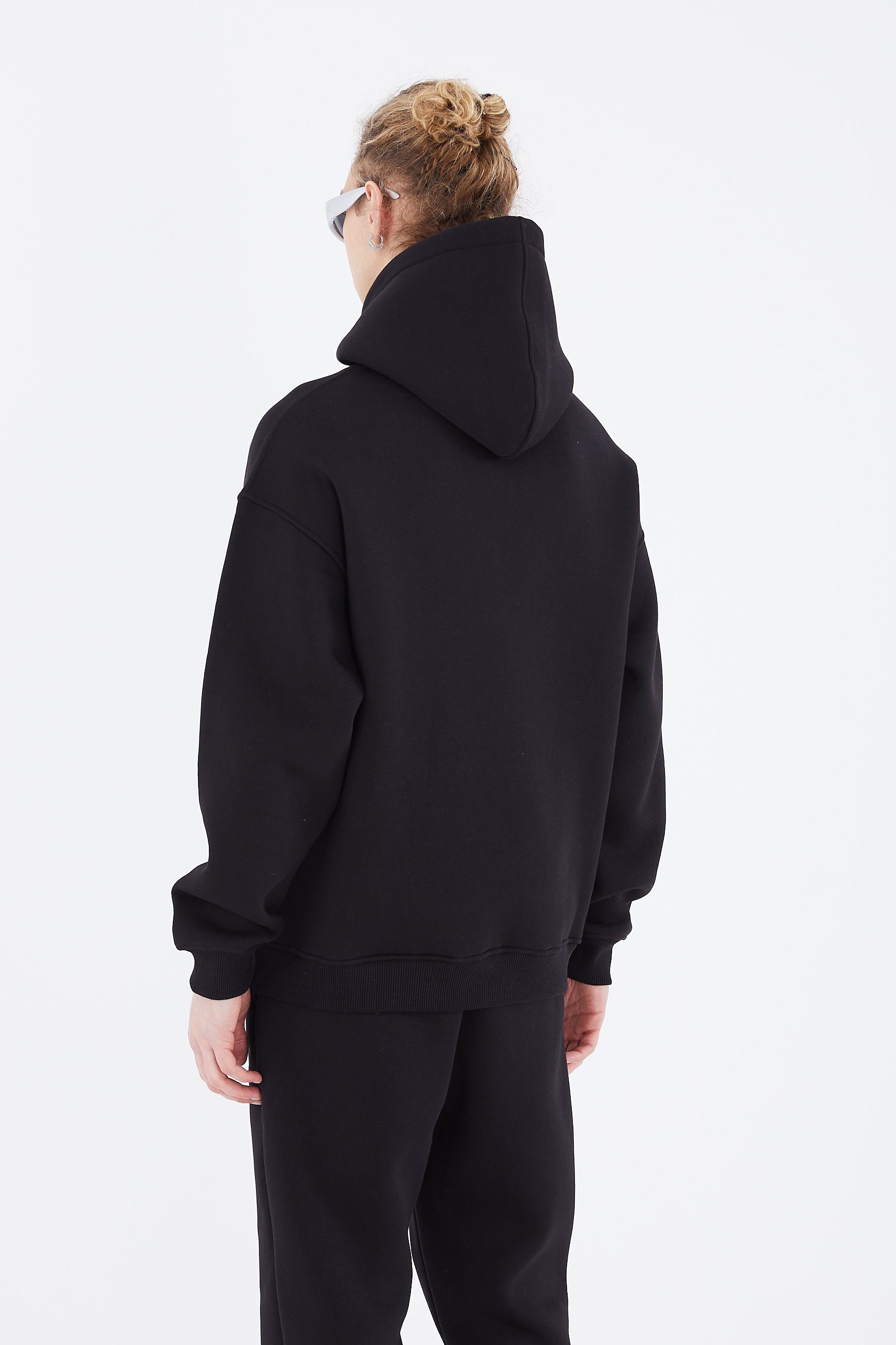 OSSY HOMER Hoodie Oversize Hoodie einfarbig Basic Baumwolle Kapuzenpullover 320gsm
