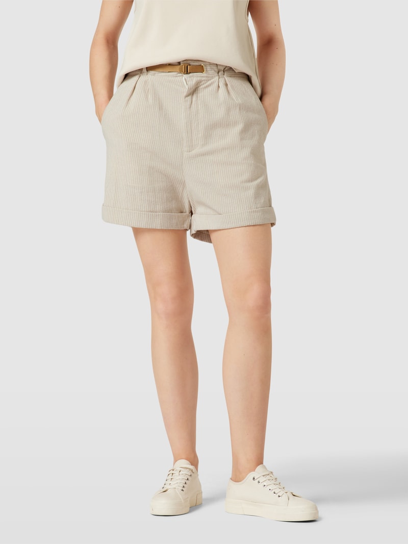 Shorts mit Streifenmuster Modell 'CAMERON' in sand