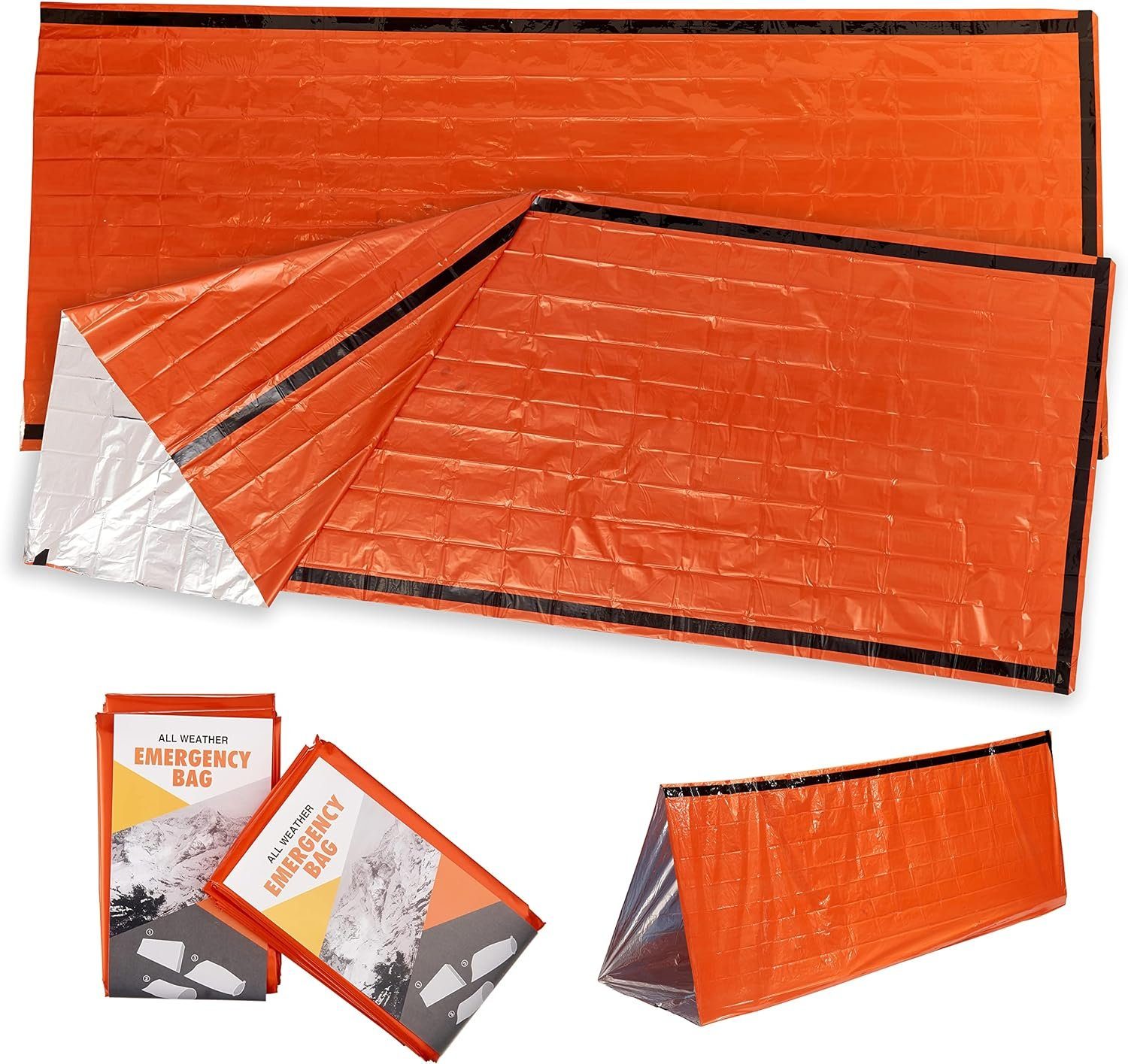 Runxizhou Hängemattengestell 2 Stück Notfalldecke Schlafsack,Leichte Survival-Schlafsäcke, (2-St)
