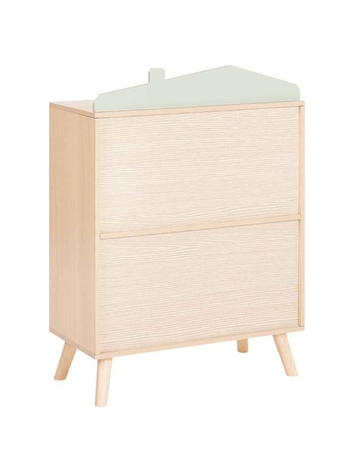 Beliani Bücherregal LACKEY in Heller Holzfarbton/Grün - (W) 60 x (H) 86 x (L) 30 cm günstig kaufen onesize