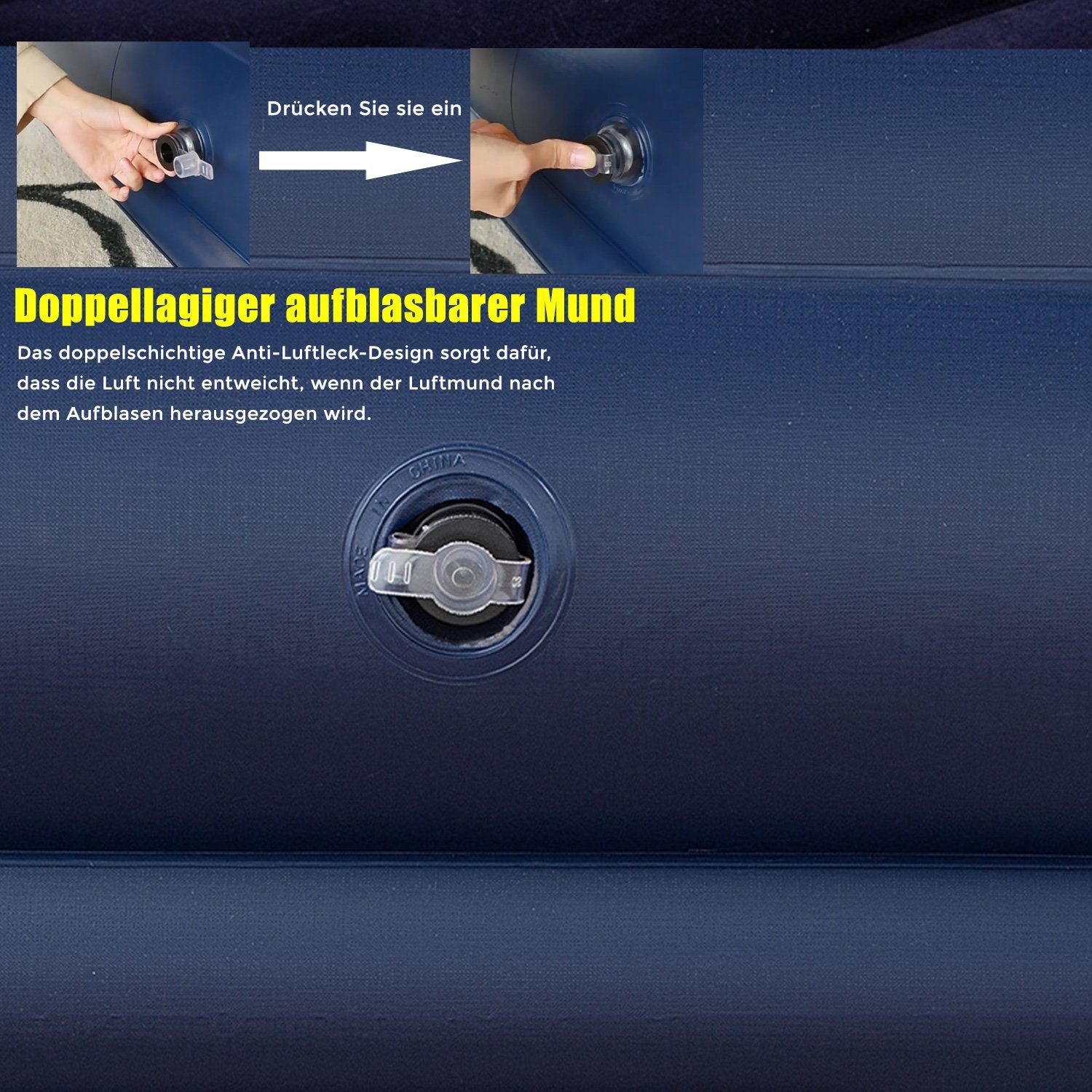 MAGICSHE Luftbett Luftmatratze Aufblasbar Gästebett mit Beflockter Oberfläche
