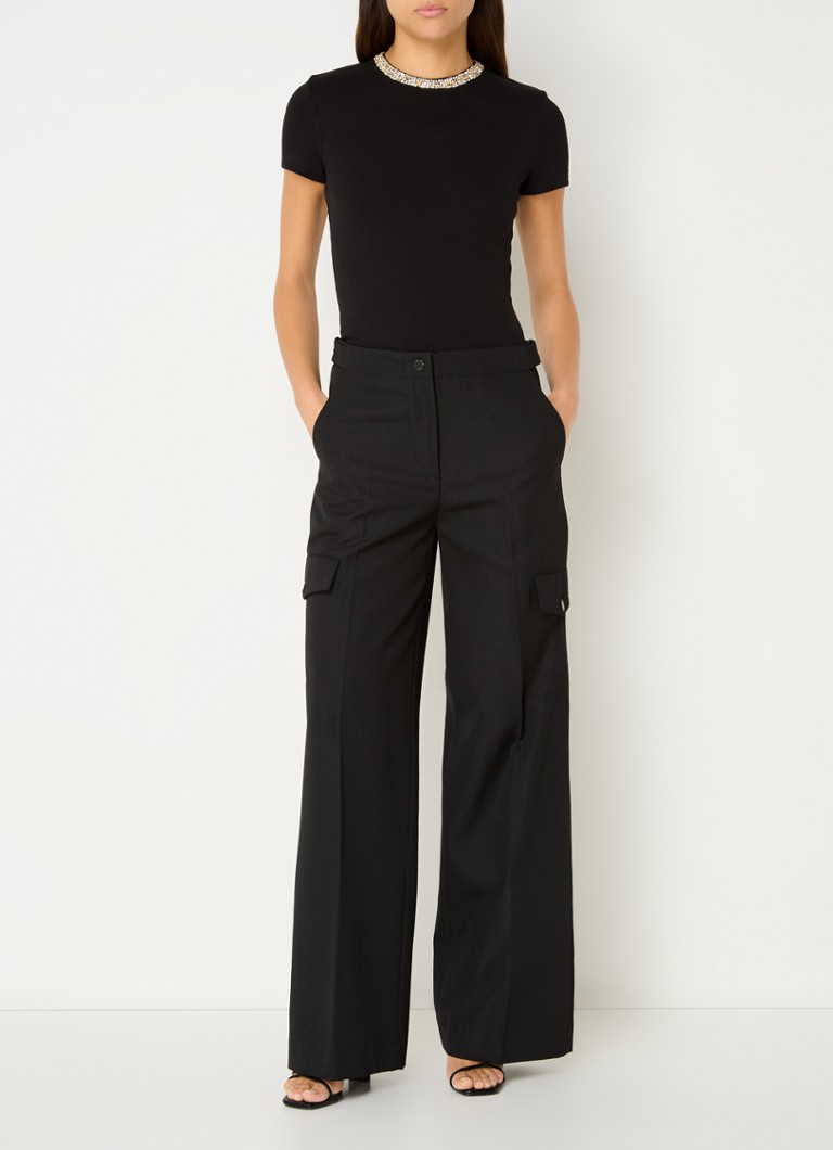 Sandro Top with cut-out detail and rhinestones