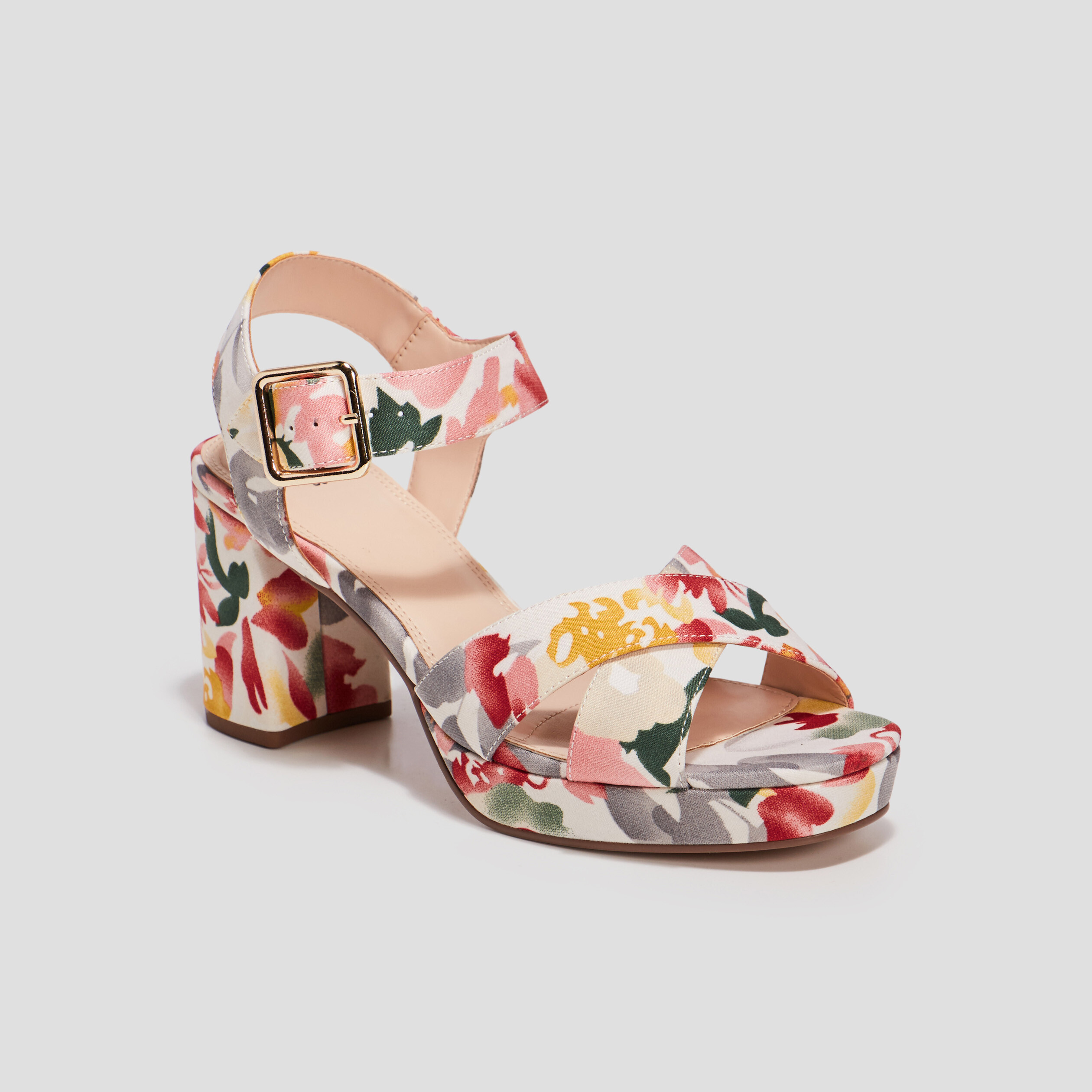 Sandales à talons multicolore femme | La Halle