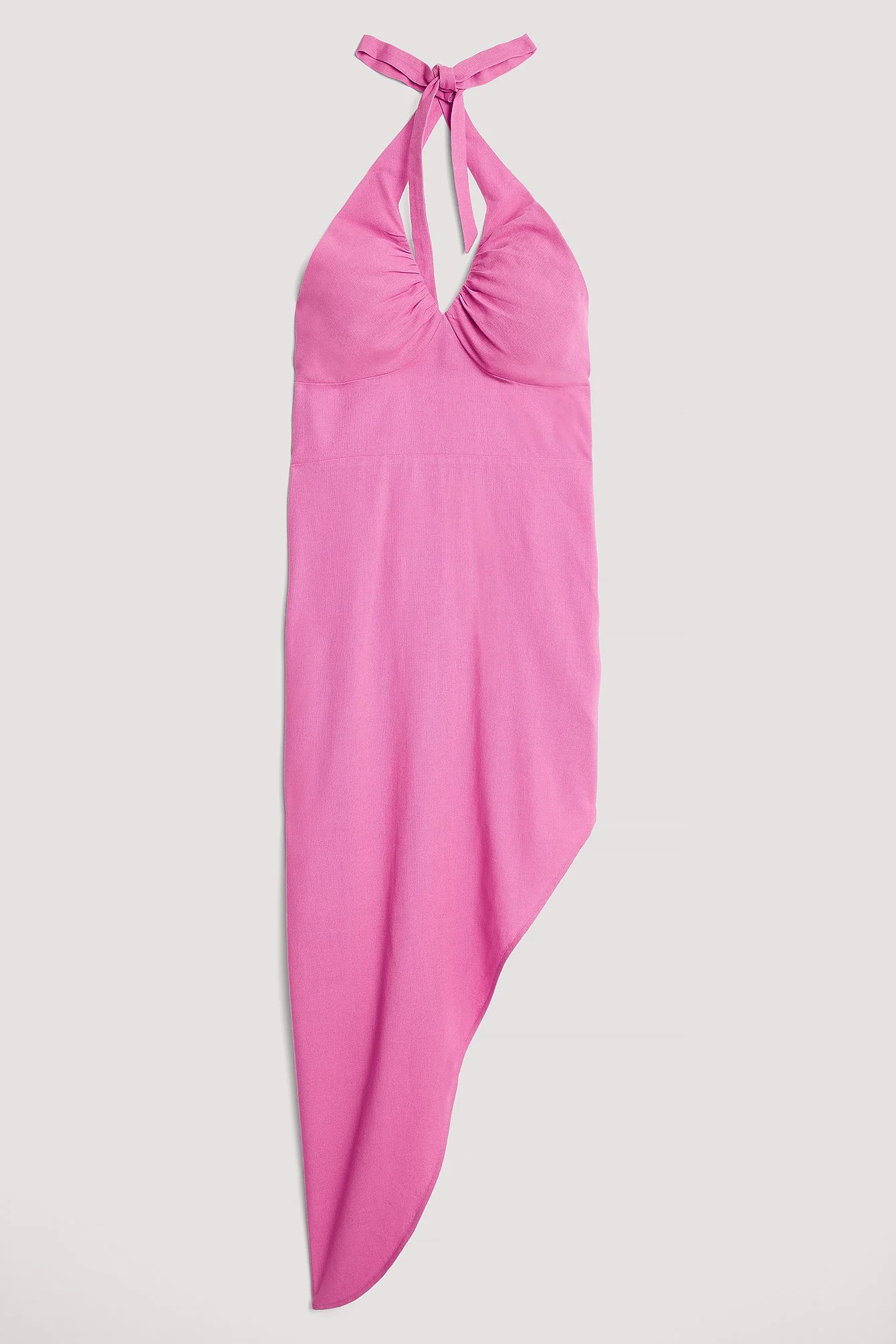 Neckholder-Kleid mit Schrägschnitt