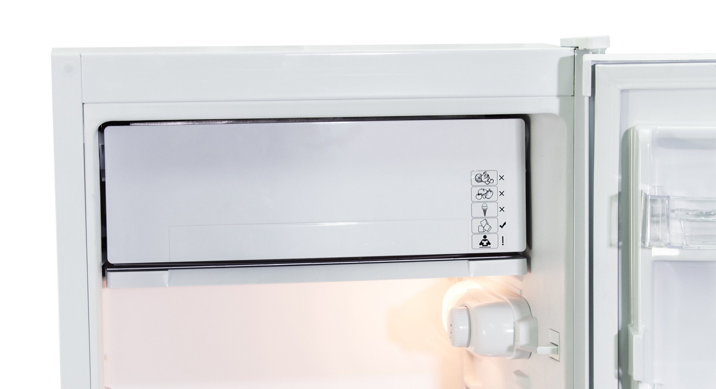 Telefunken Kühlschrank CF-33-101-W, 82.1 cm hoch, 48 cm breit, Tischkühlschrank mit Eiswürfelfach, 89 L Gesamt-Nutzinhalt
