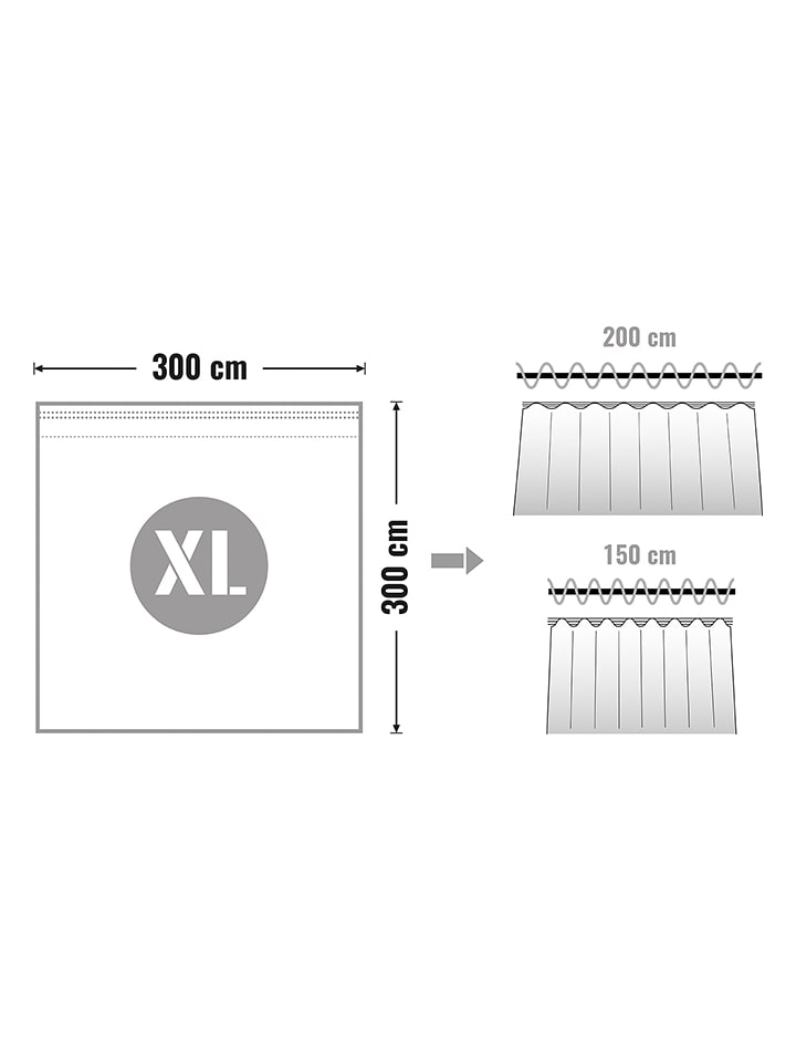Selecta Stor Gardine in Grau günstig kaufen 300x300 cm