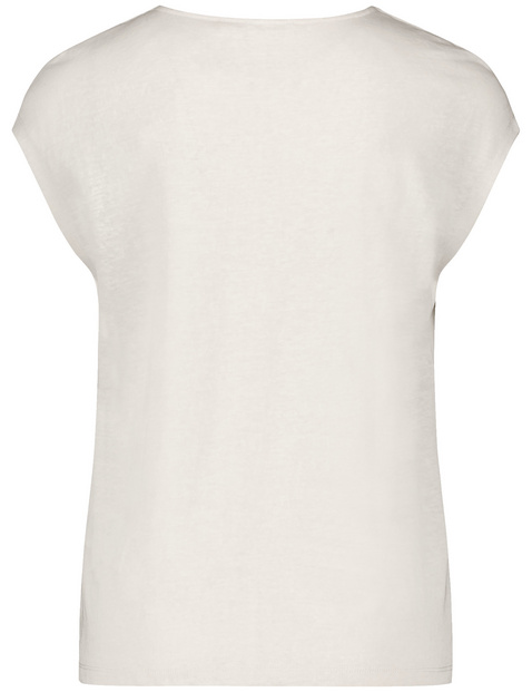 Kurzarmshirt mit Faltendetail