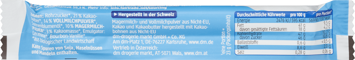 Schoko-Milch Riegel, 23 g