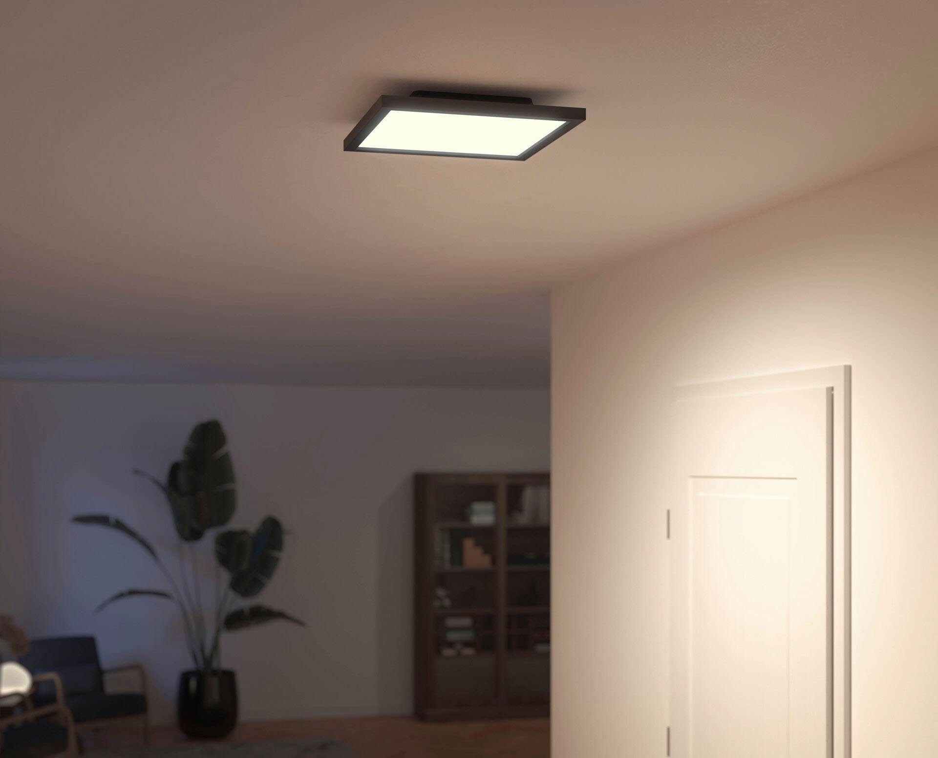 Philips Hue LED Deckenleuchte Aurelle, Bluetooth, Dimmfunktion, LED fest integriert, warmweiß - kaltweiß, mit Dimmschalter