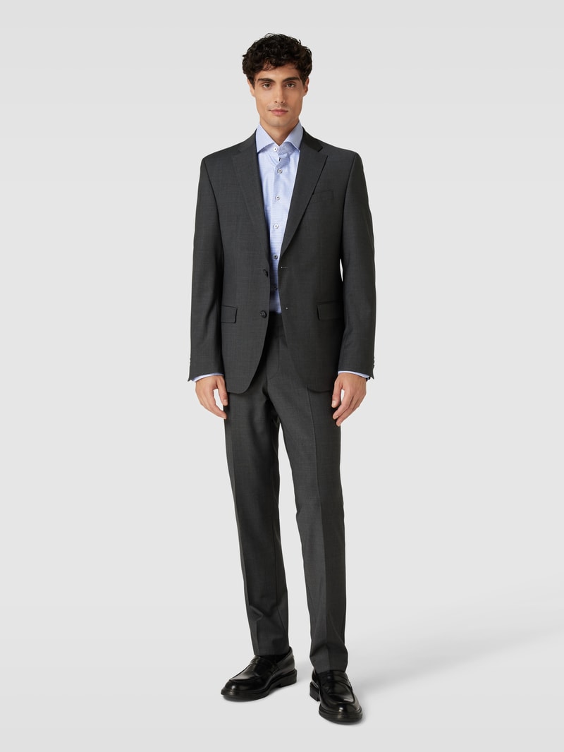 Slim Fit Premium Shirt mit Haifischkragen in royalblau