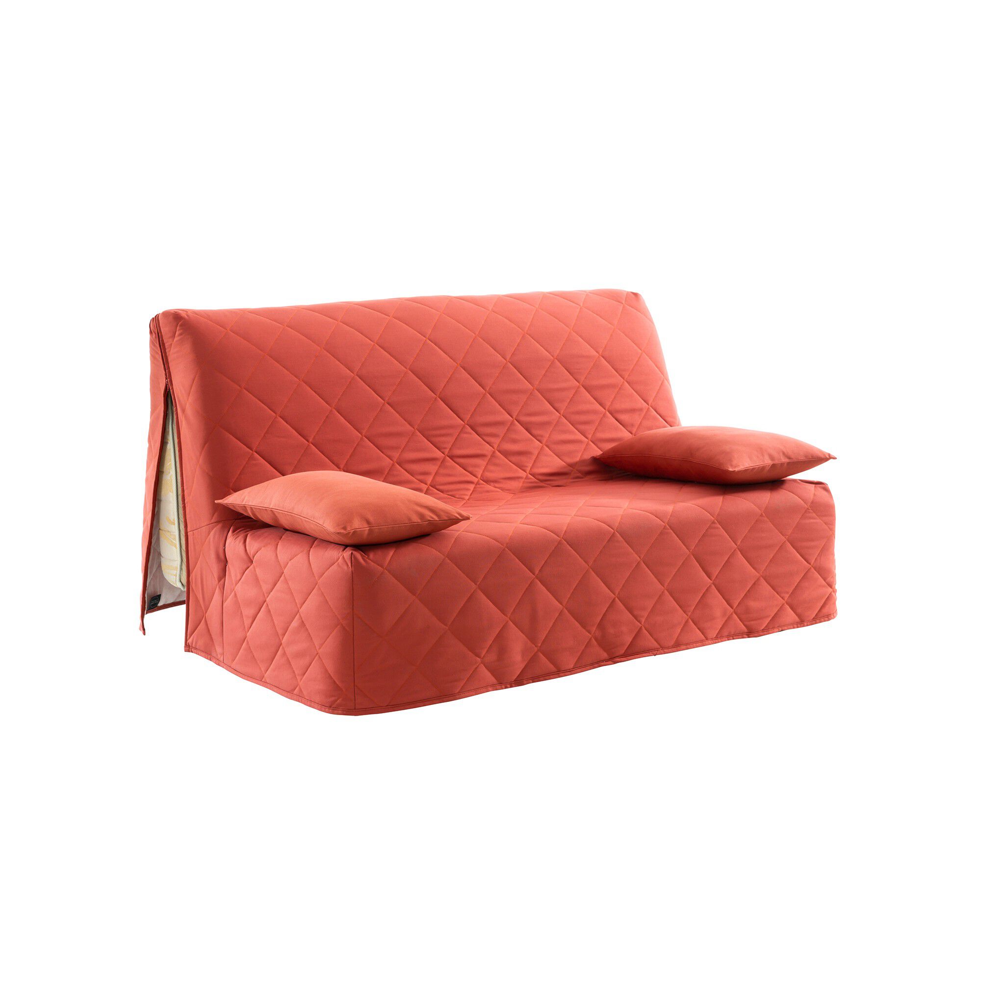 Housse canapé BZ coton bachette uni matelassé