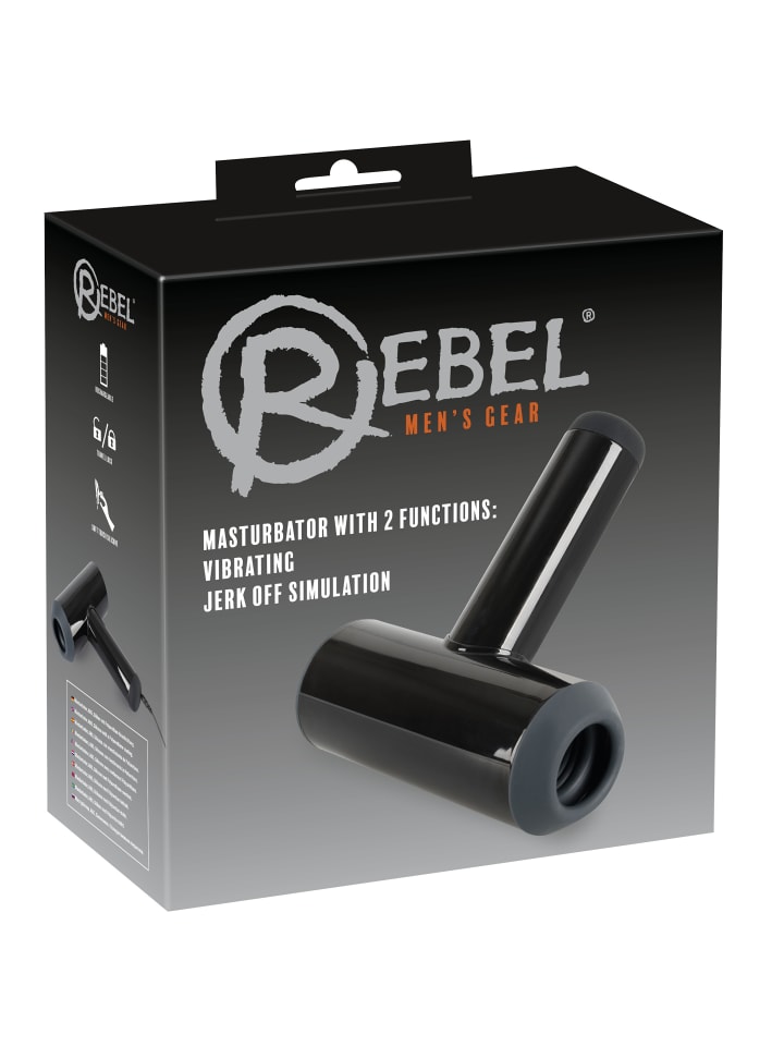 Rebel Masturbator Masturbator with 2 Functions in schwarz günstig kaufen 21,2 cm