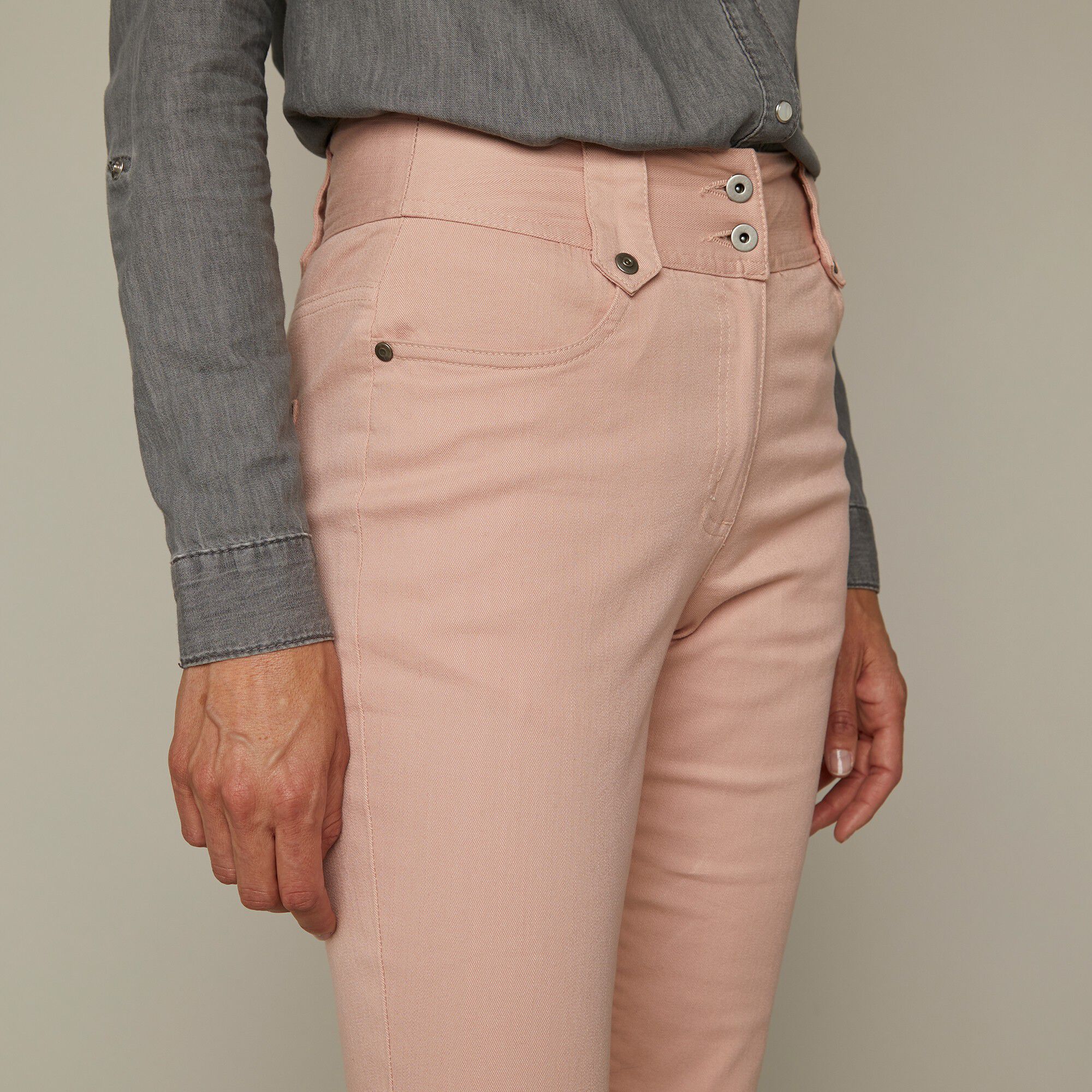 Pantalon droit taille haute
