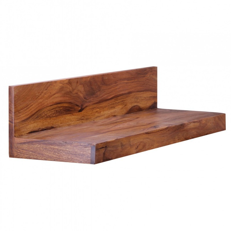 Wohnling Massivholz Wandregal 80 cm Sheesham